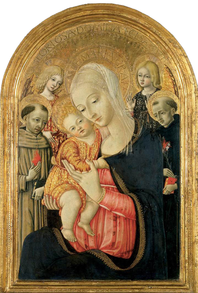 virgin and child with angels and saints
